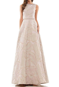 Colors Dress - Elegant Leaf-detailed Dress