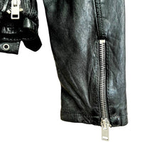 MAURITIUS Genuine Leather Biker Jacket in black - women's jacket - view 5