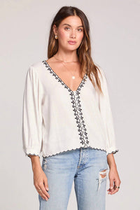 Saltwater Luxe - Bardot Breezy Top