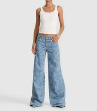 alice + olivia Amazing Baggy Jean in laser paisley - women's jeans