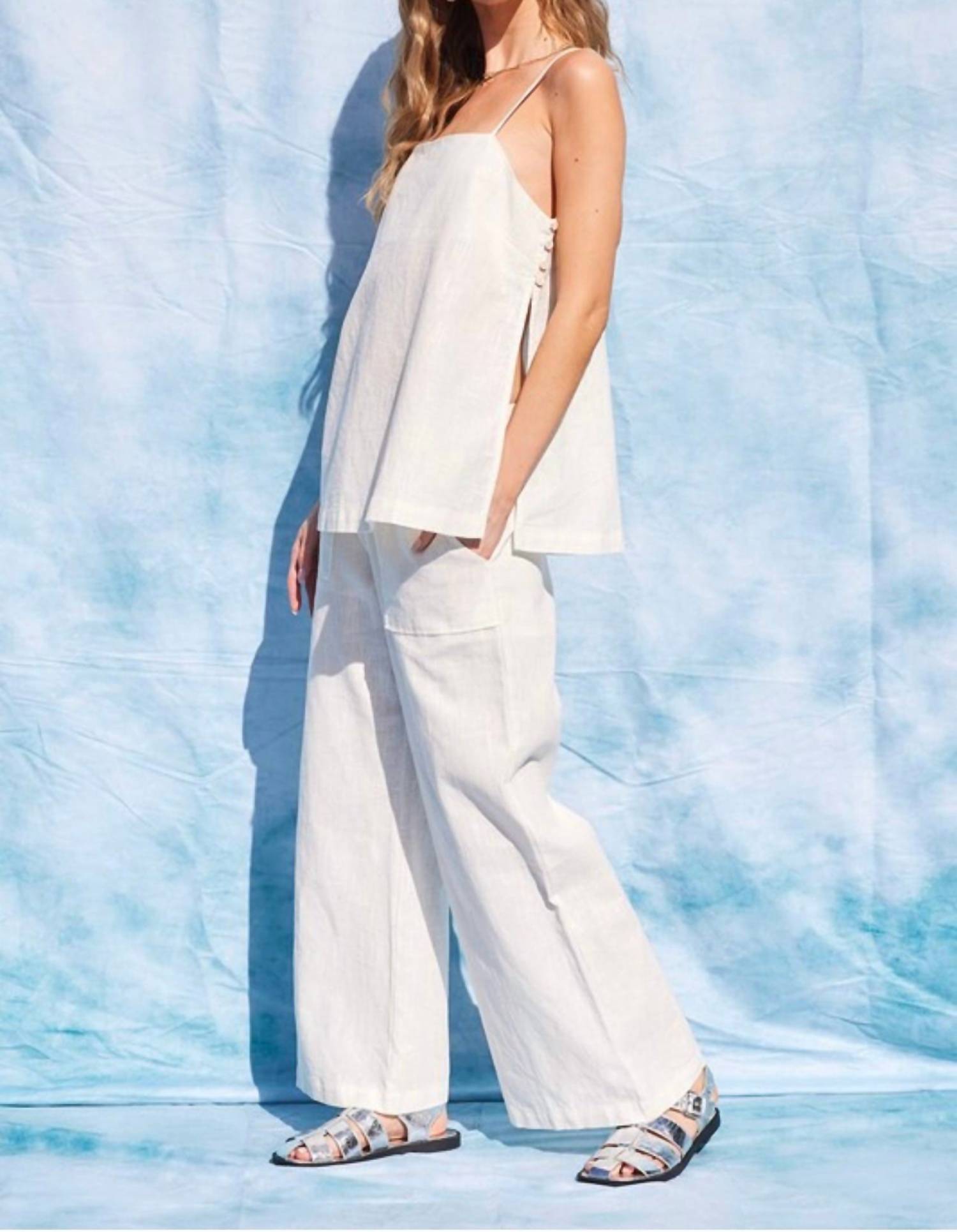 Illa Illa - Riverlynn Squareneck Top And Wide-leg Pants Set