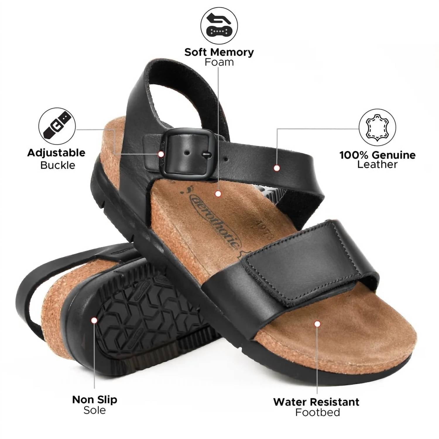 Aerothotic - Women's Tori Casual Non-slip Comfy Platform Sandals