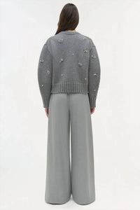 Simkhai - Coraline Embellished Knit Crewneck Sweater
