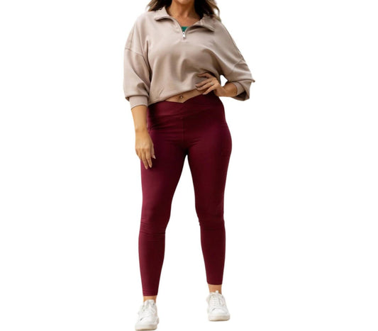 Julia Rose - Molly Crossover Full Length Leggings with Pockets