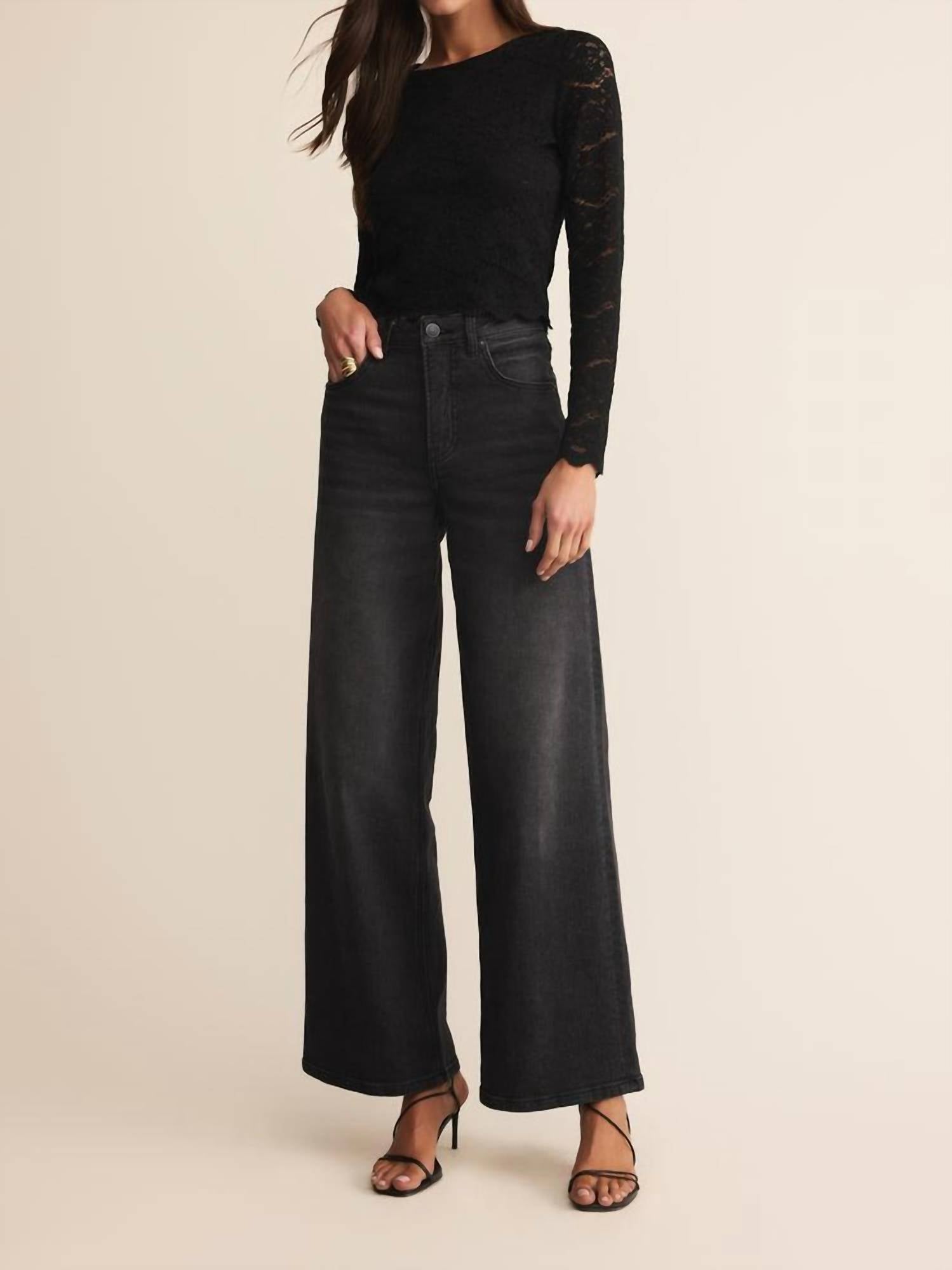 Z Supply - Aurora Lace Cropped Long Sleeve Top