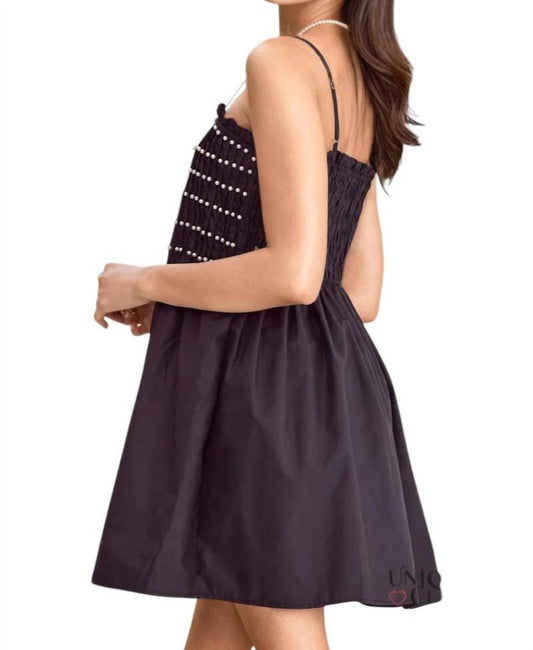 Entro - Presley Pearl Trim Sleeveless Mini Dress