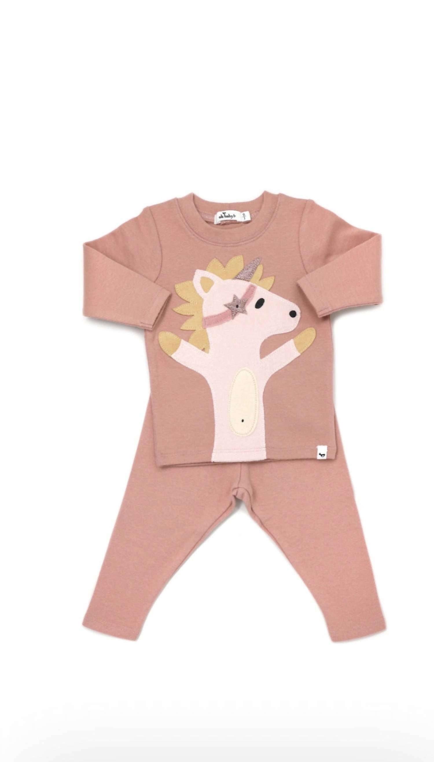 Oh Baby! - Boy's Unicorn Terry Set