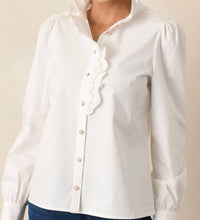 Prosperina - Madison White Ruffle Cotton Top
