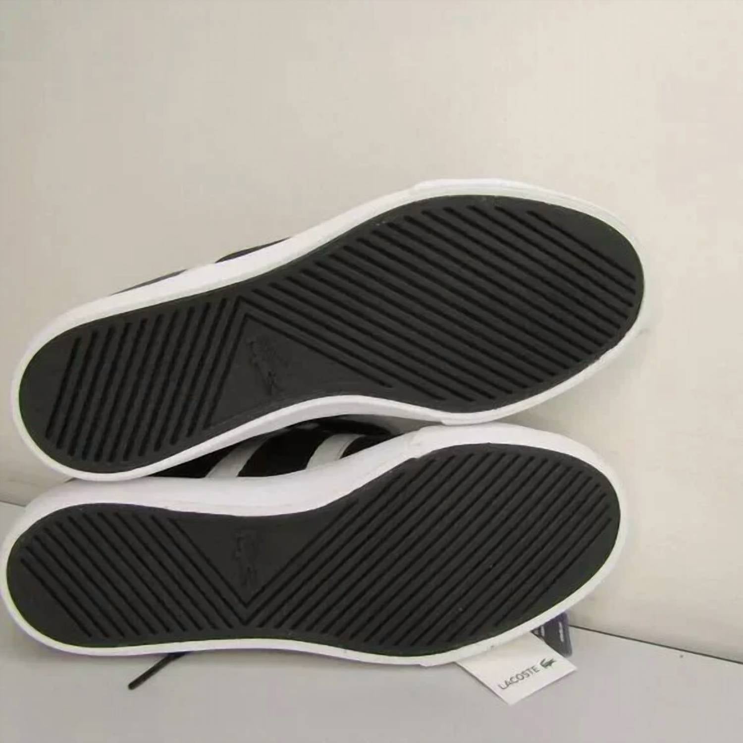 LACOSTE Women's Grad Vulc 120 Casual Flat Low-rise Sneakers in black white - women's sneaker - view 5