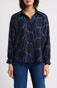 Apny - Half Plaket Pullover Blouse