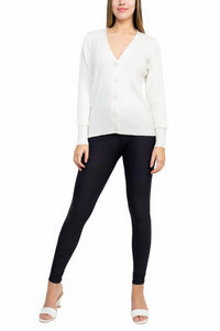 Cyrus - V-neck Button Down Long Sleeve Knit Cardigan