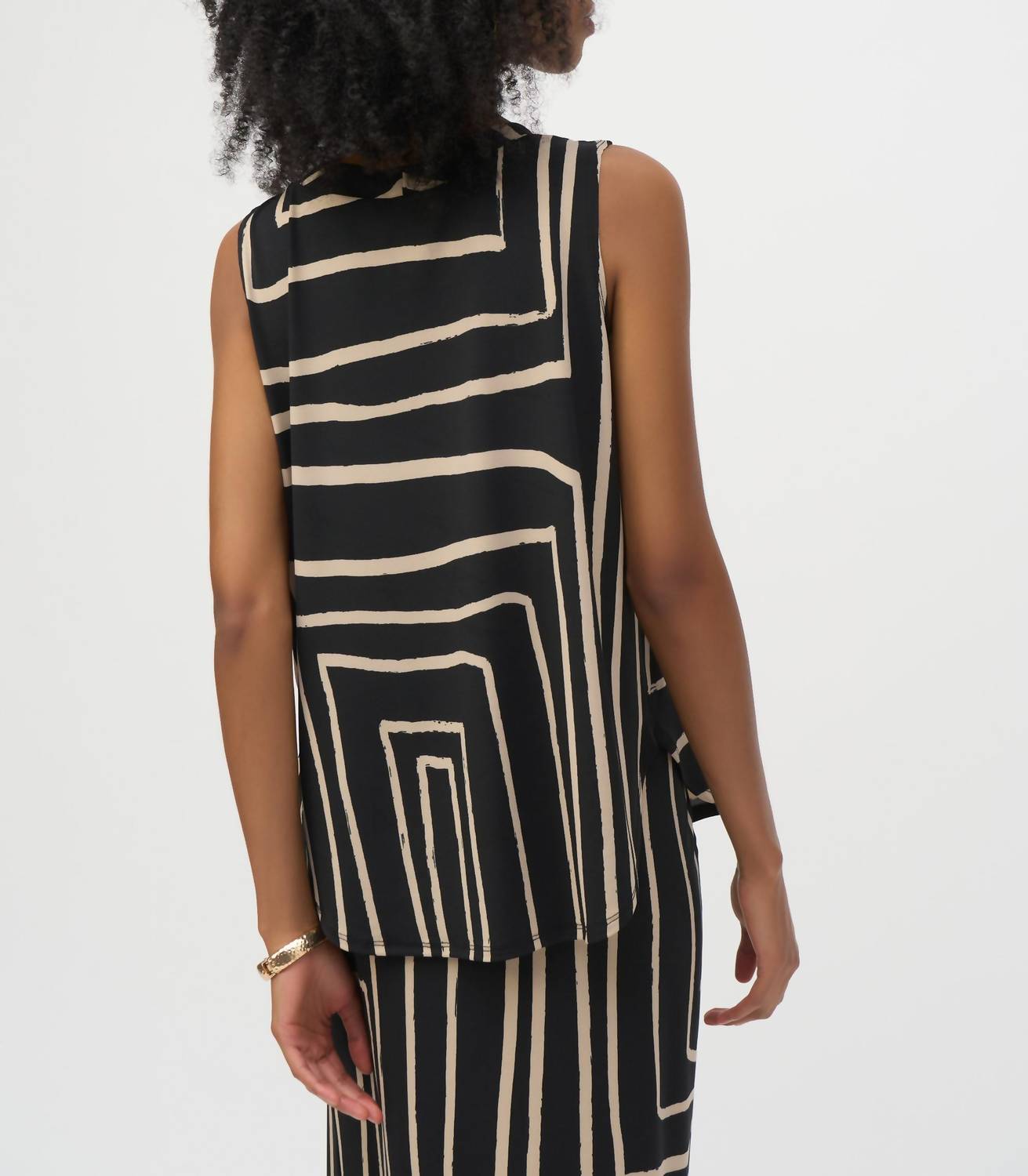 Joseph Ribkoff - Silky Knit Geometric Pint Sleeveless Top