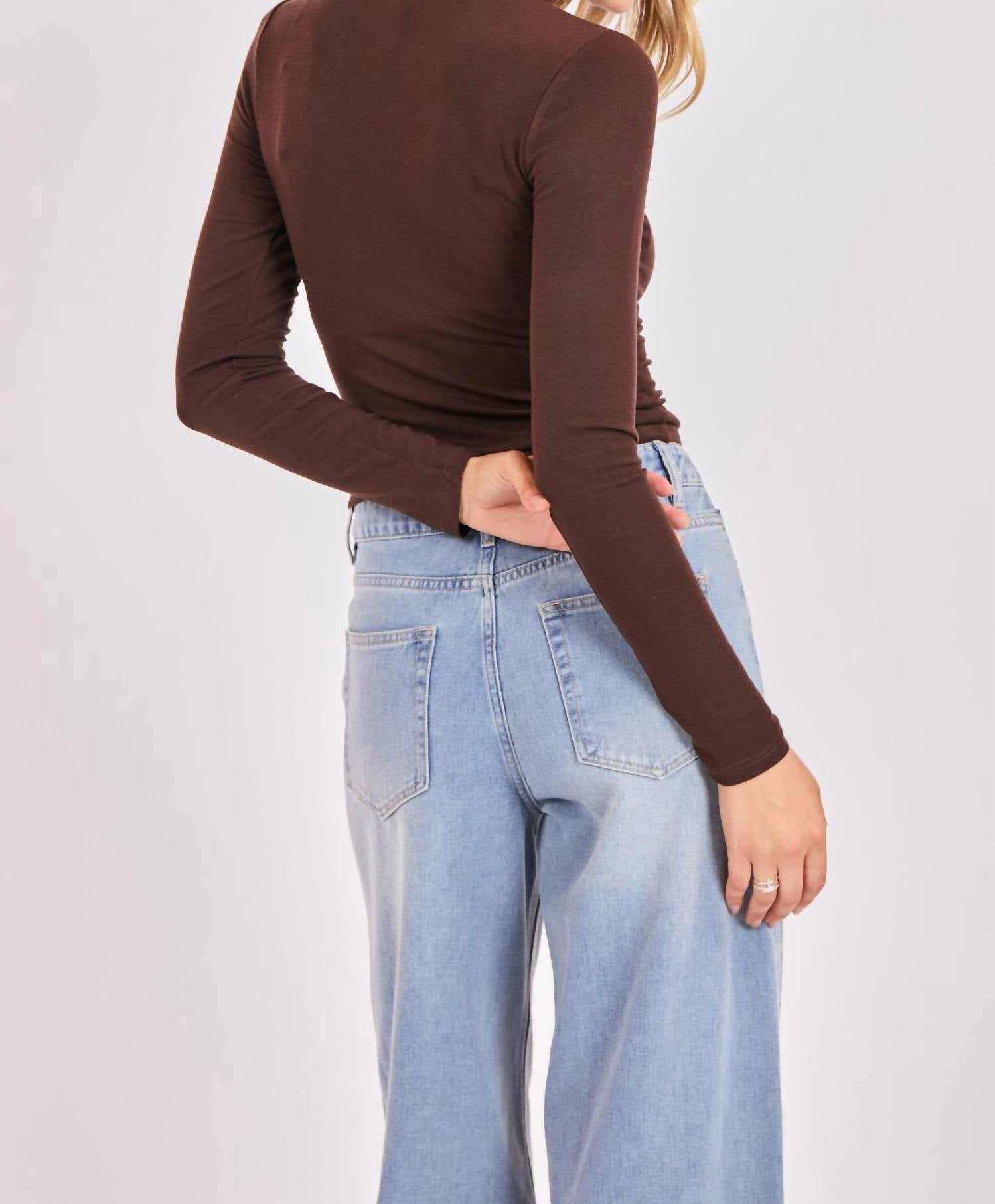 Sage The Label - Long Sleeve Turtleneck Top
