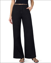 Joe's Jeans Clean Denim Trouser in black - women's jeans - detail view