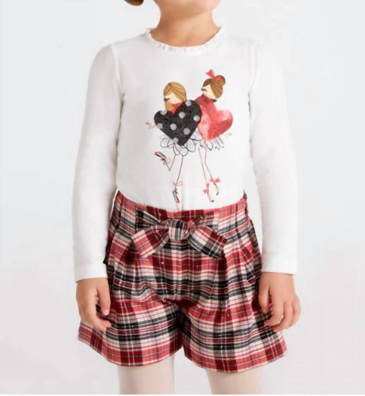 Mayoral - Girls Checkered Shorts