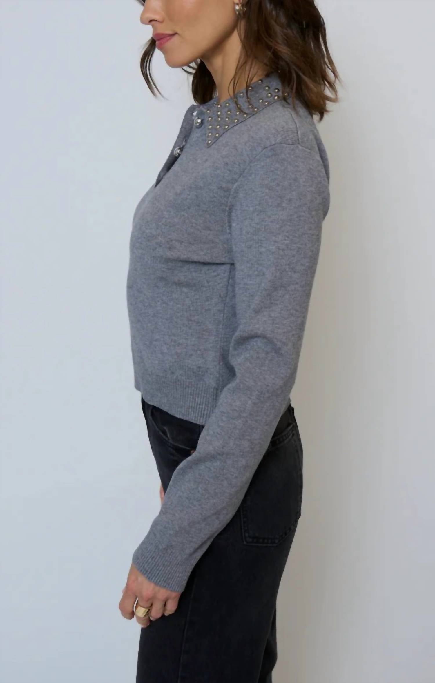 Central Park West - Jay Studded Polo Top