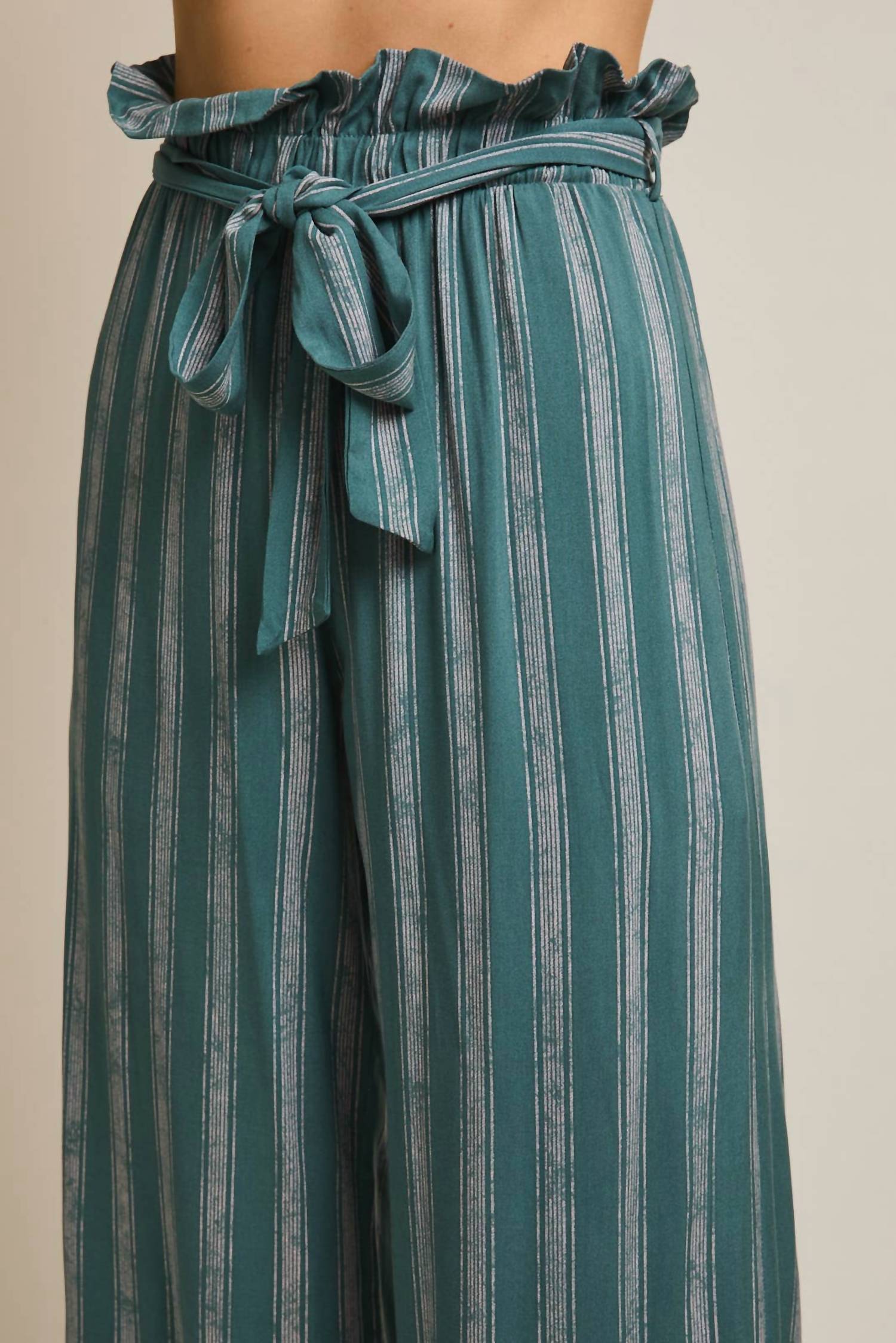 Gilli - Heidi Striped Ruffle Top Pants