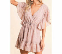Macaron - Go with the Flow V Neck Dress