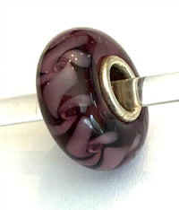 Trollbeads Women's Universal Charm Bead in unique purple pink swirls - women's item