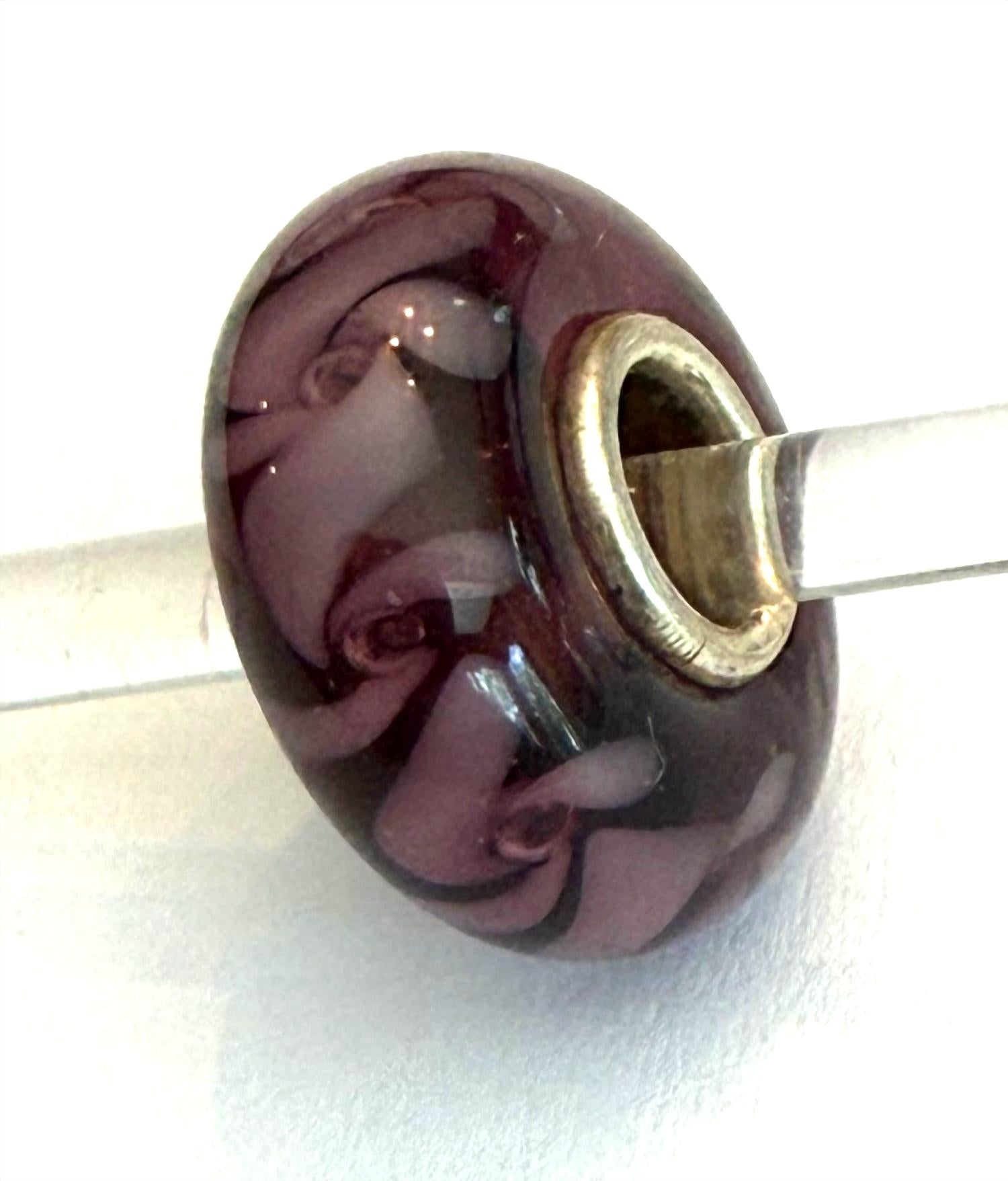 Trollbeads Women's Universal Charm Bead in unique purple pink swirls - women's item