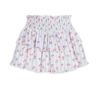 Katie J NYC Girl's Brooke Skirt in petunia stripe - kids' skirt - detail view