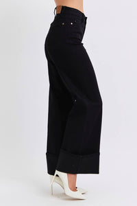 Judy Blue - High Waisted Retro Wide Cuffed Denim Jean
