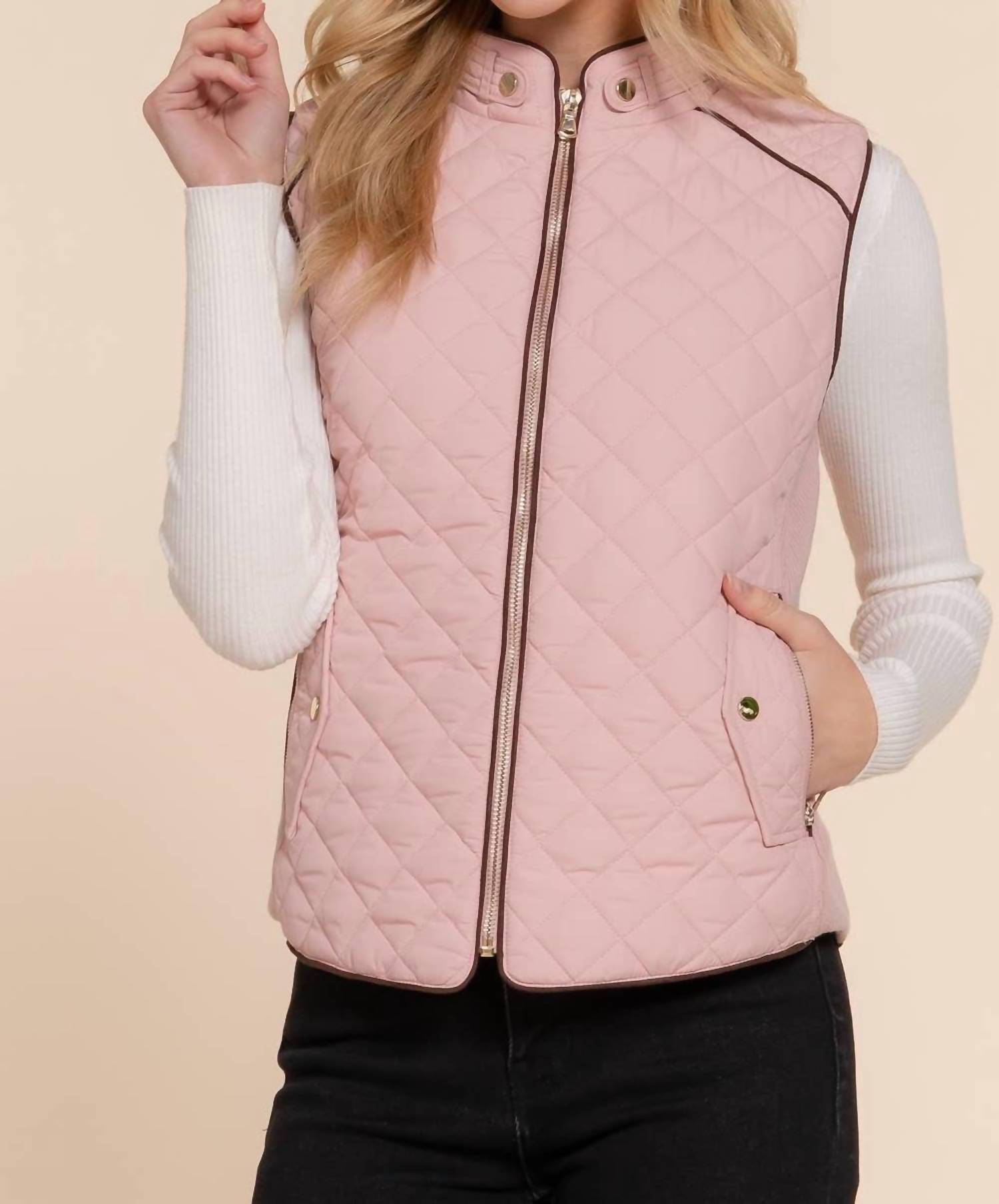 Active Basic - Quilted Ribbed Side Detail Vest