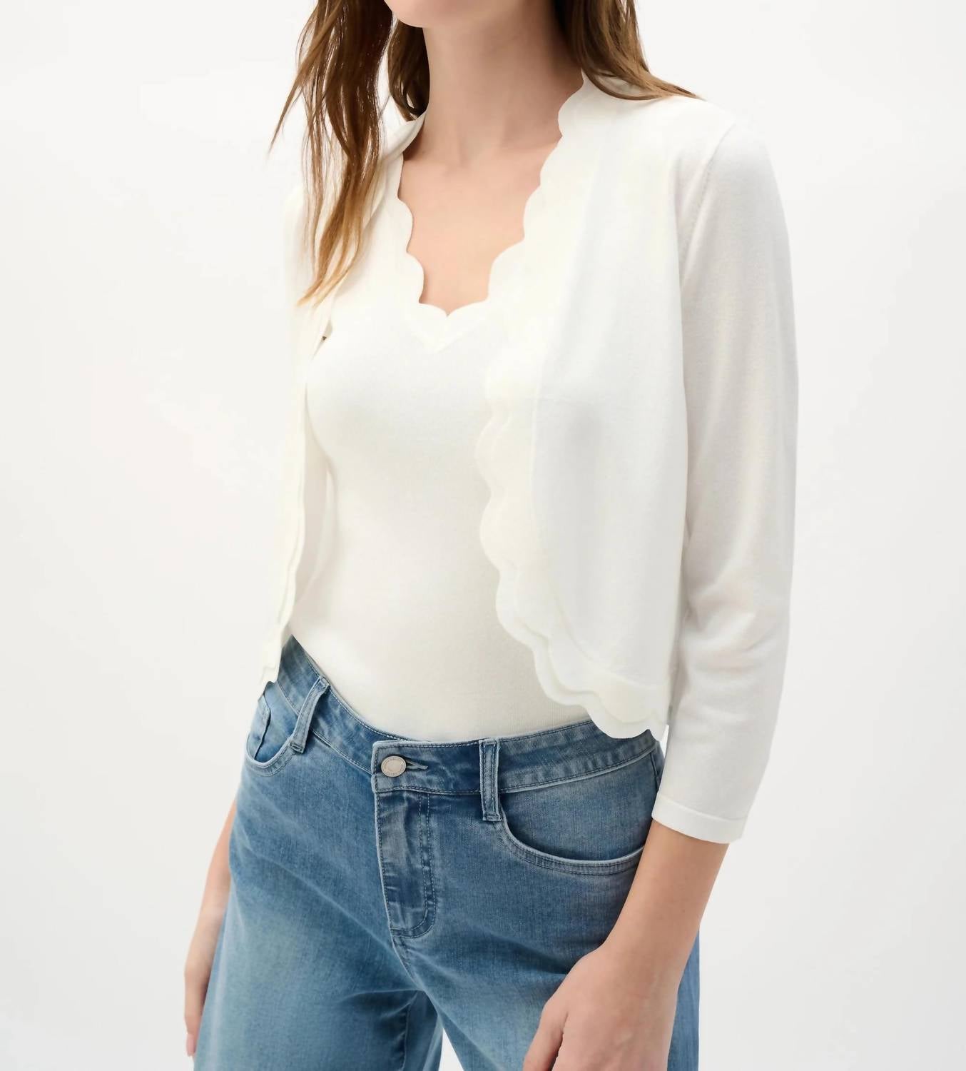 Joseph Ribkoff - Scalloped Sweater Knit Bolero