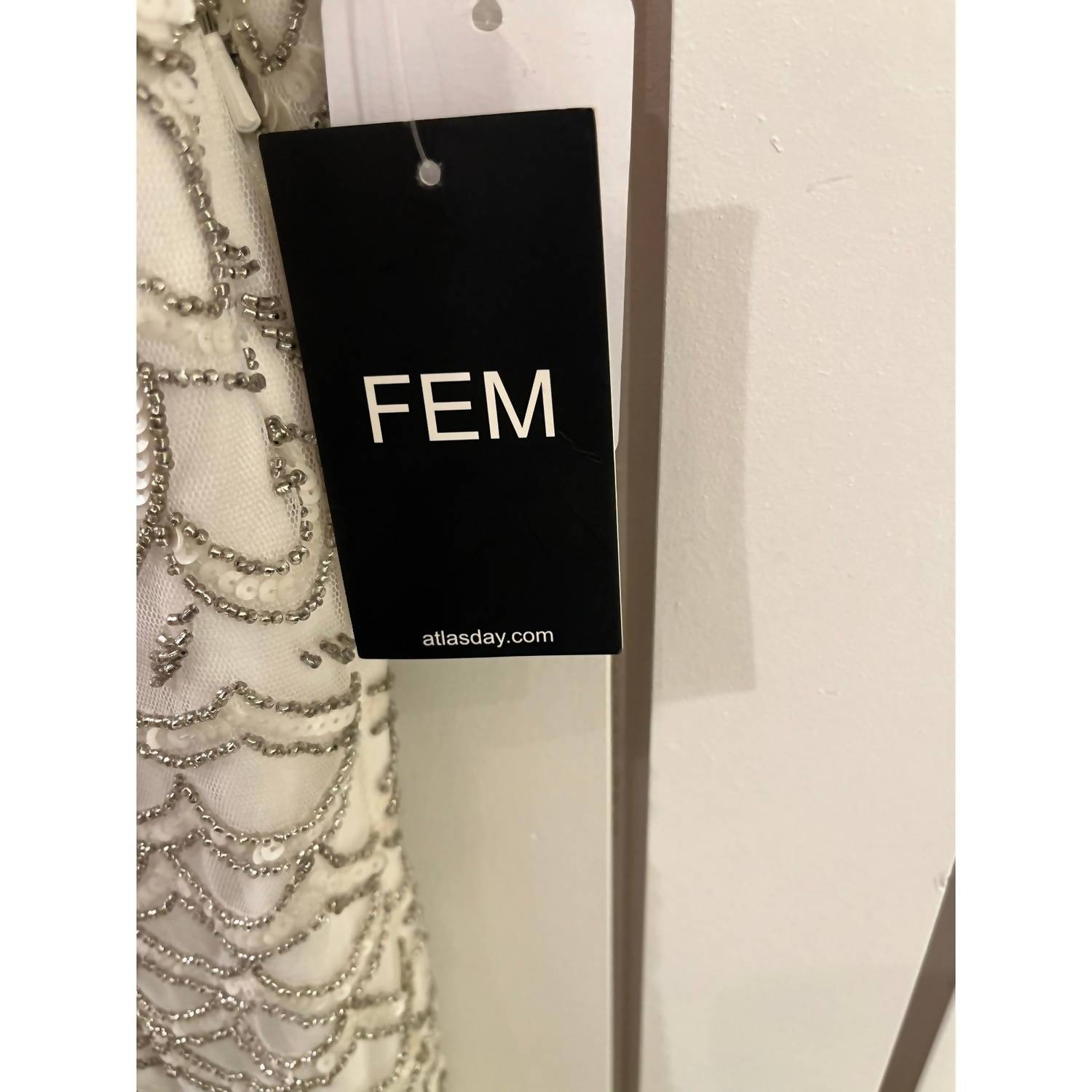Femm - Women's Lace And Beaded Maxi Dress