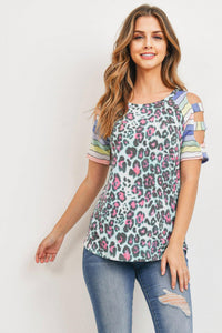 Collective Rack - Leopard Stripe Cold Shoulder