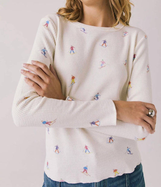 Chaser - Allover Skiers Long Sleeve Top