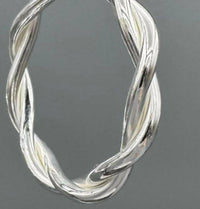 Something Silver - Women's Twisted French Lock Hoops Earrings