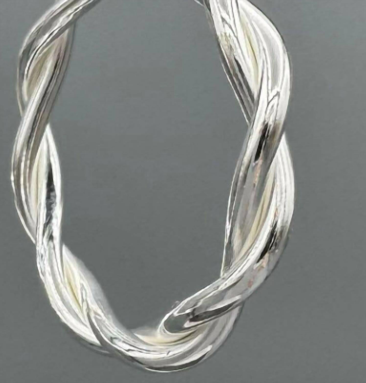 Something Silver - Women's Twisted French Lock Hoops Earrings