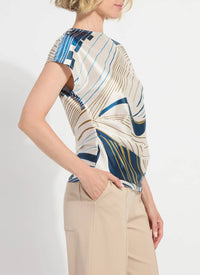 Lysse - Faride Side Pleated Printed Top