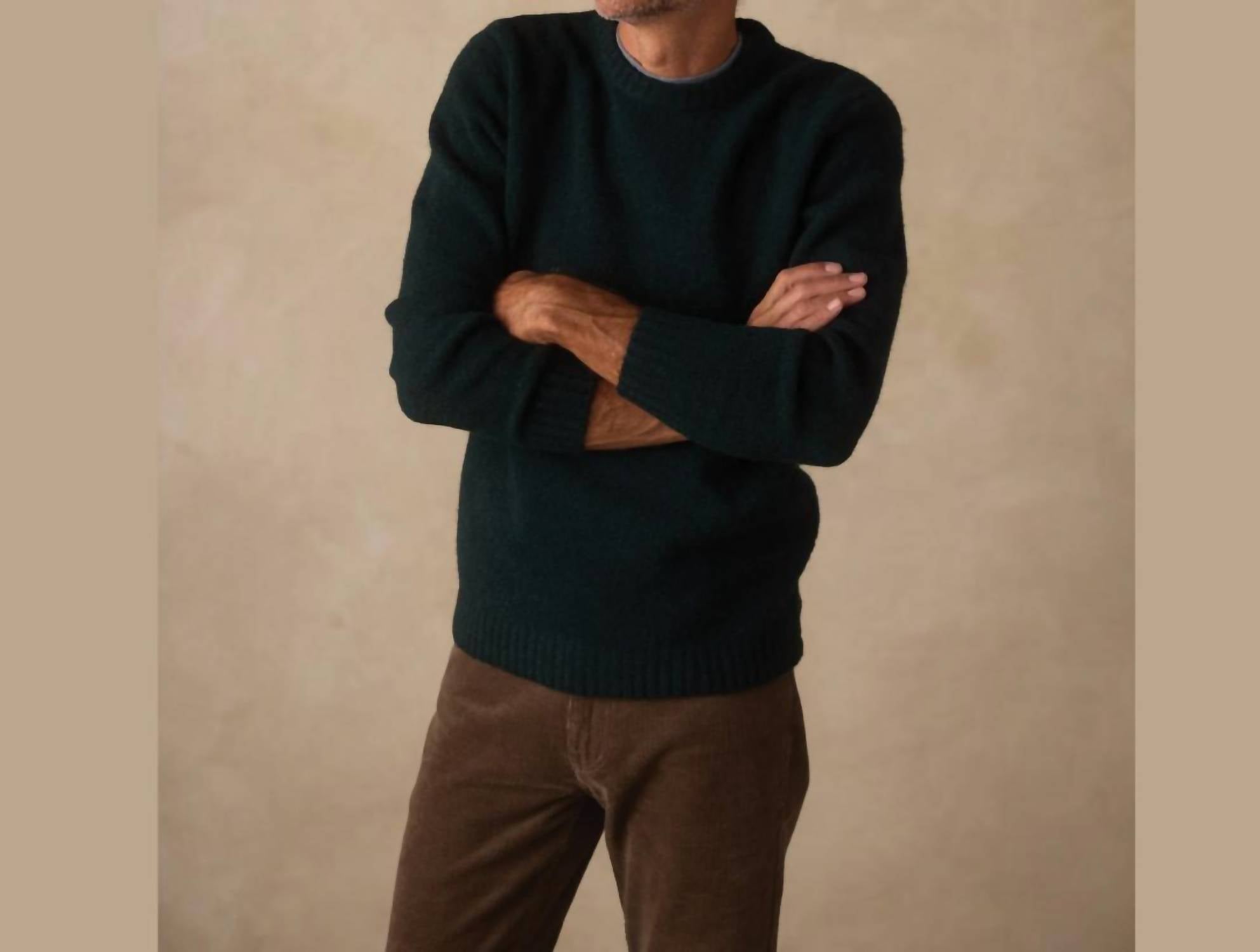 The Normal Brand Homebound Crewneck Sweater in dark sea - men's sweater - view 4