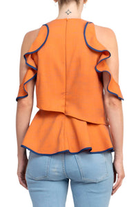 Why Dress - Ruffled Popover Crepe Top