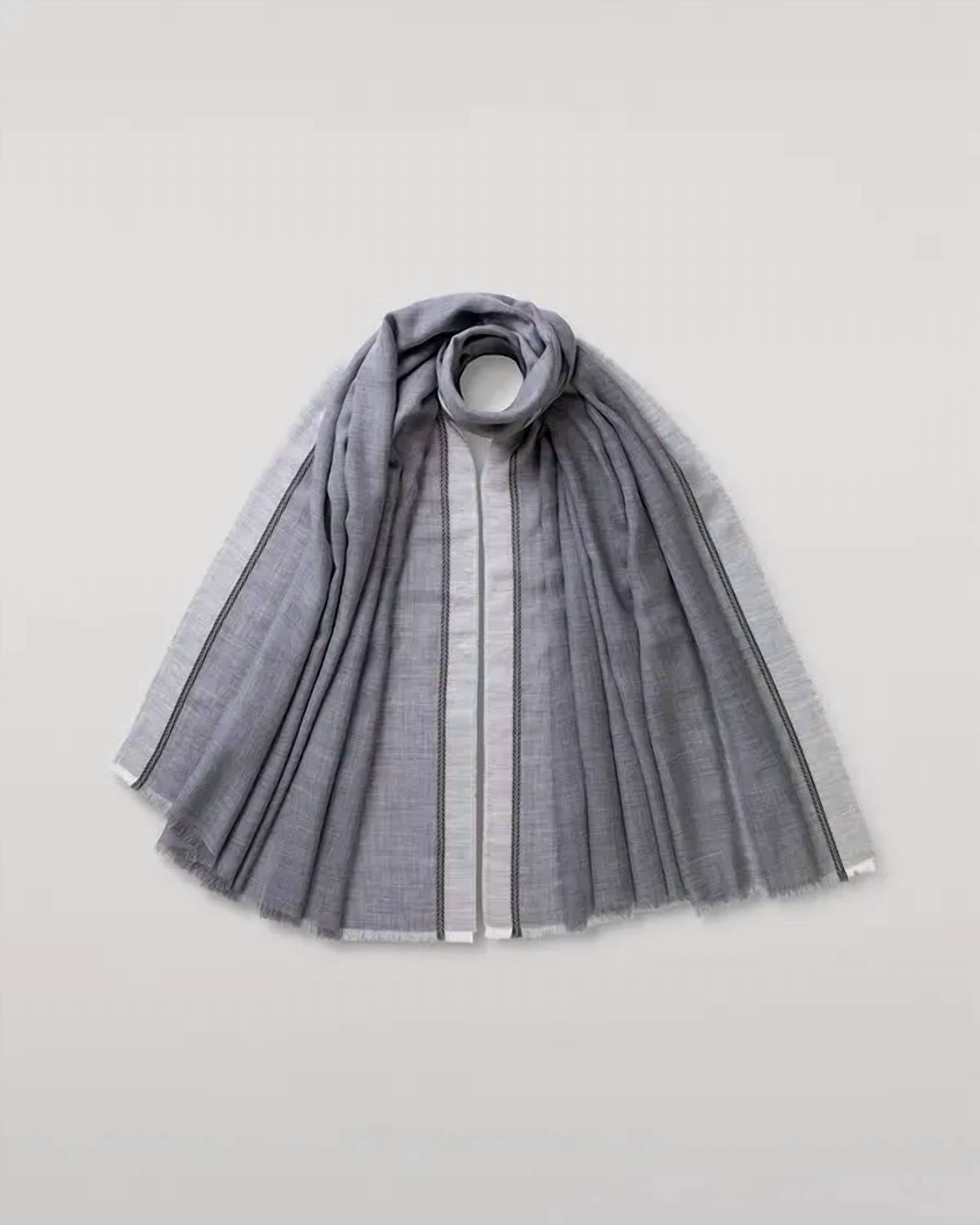 Johnstons of Elgin Unisex Ives Scarf in grey - women's scarf