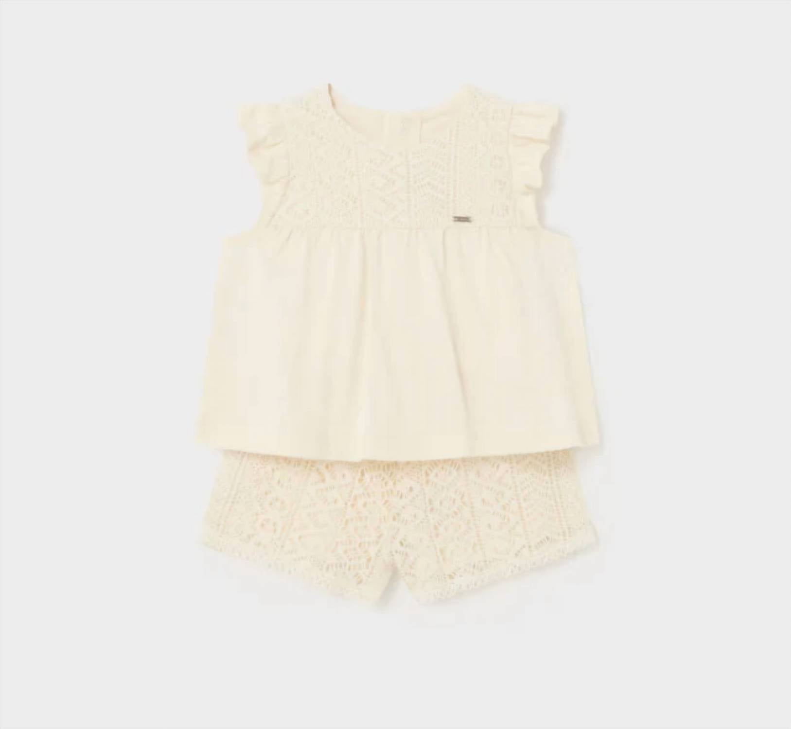 Mayoral - Girl's Knit Cotton Short Set