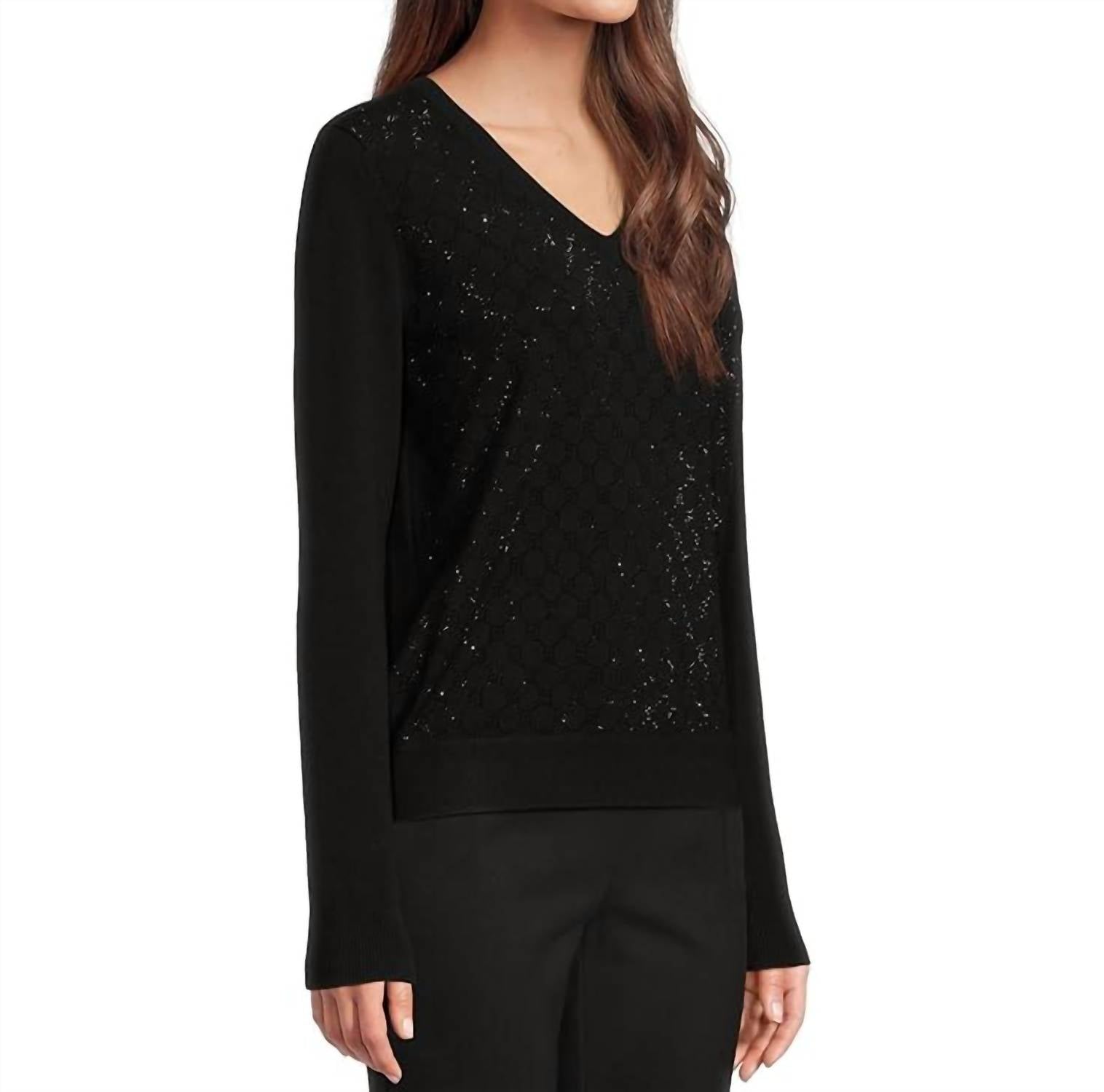 Elliott Lauren - Pop Top V Neck Sweater