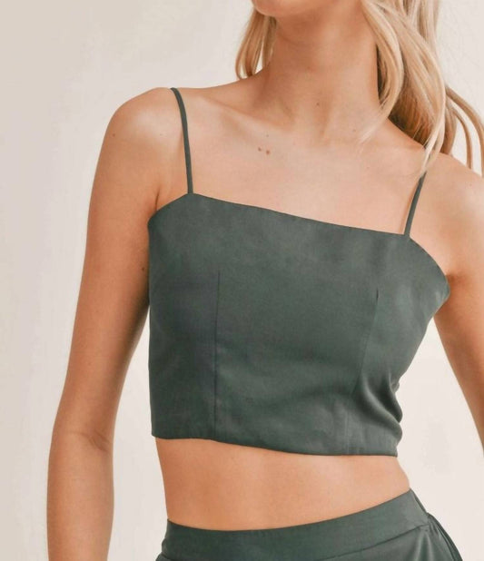 Sadie & Sage - Evergreen Crop Tank Top