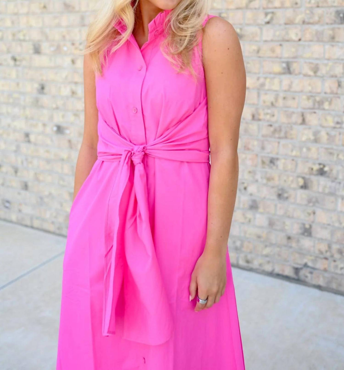 Joy Joy - Sleeveless Wrap Midi Dress