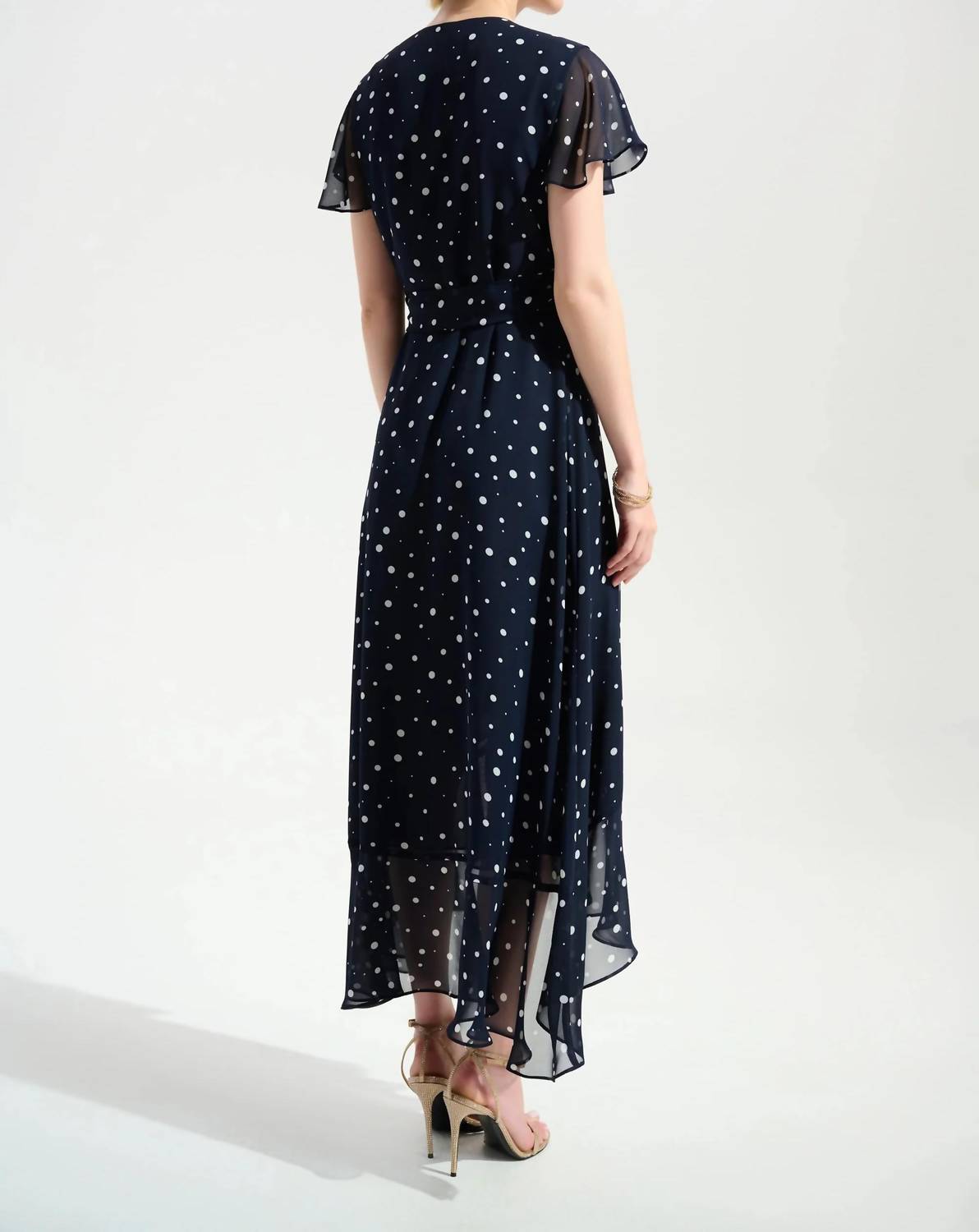 Joseph Ribkoff - Printed Chiffon High Low Wrap Dress