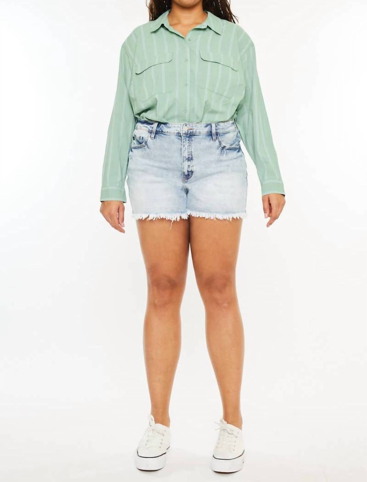 Kancan - Mom Fit Denim Shorts - Plus