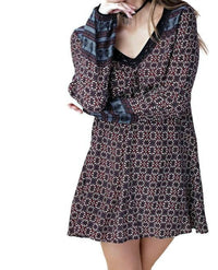 Kori - Border Print Swing Dress,