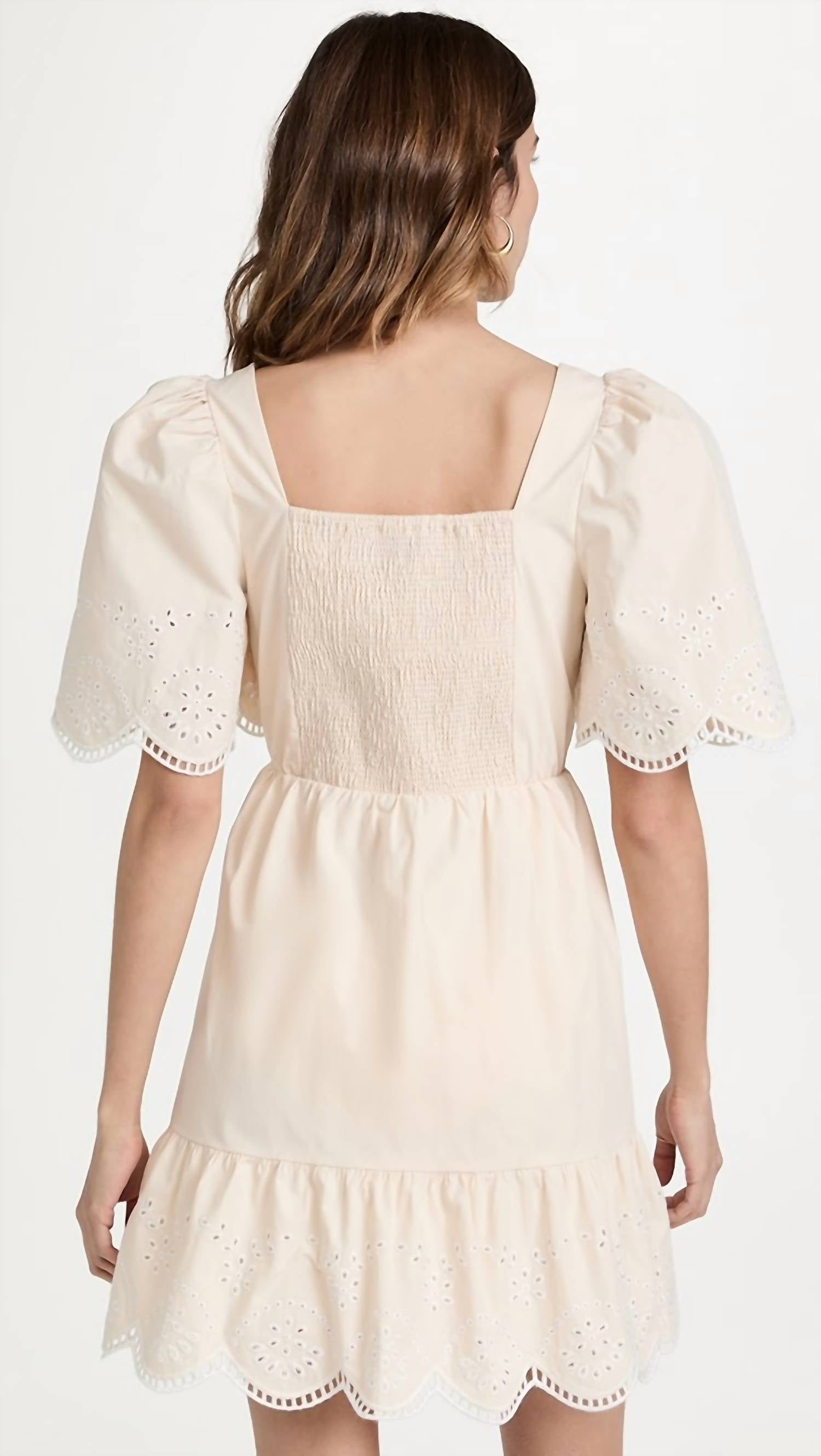 English Factory - Embroidered Scallop Dress