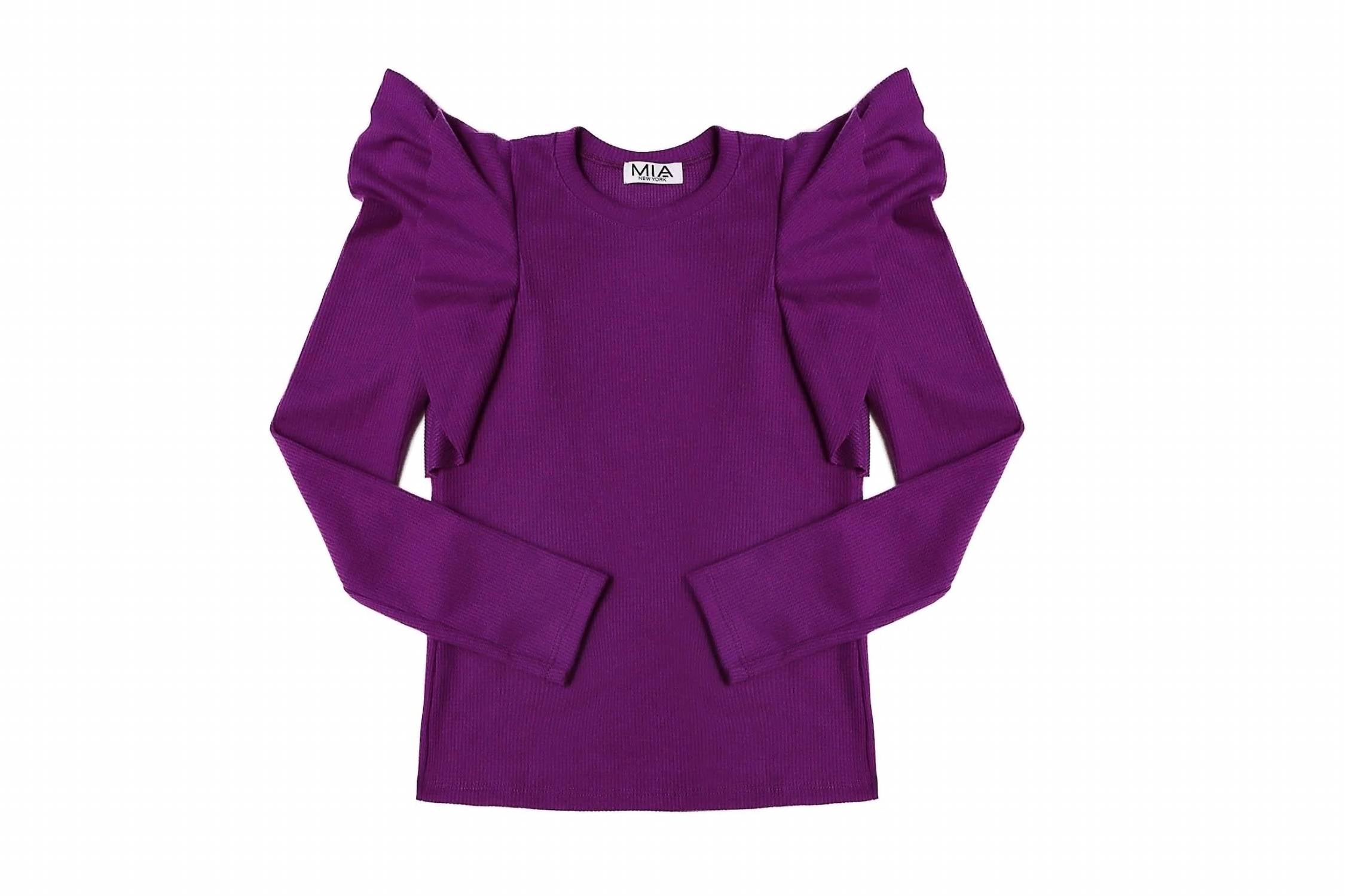 Mia - Girl's Flutter Sleeve Sweater