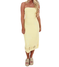 Le Lis - In the Sun Eyelet Tube Sweater Dress