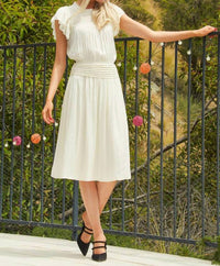 Tansy Smocked Drop Waist Midi Dress