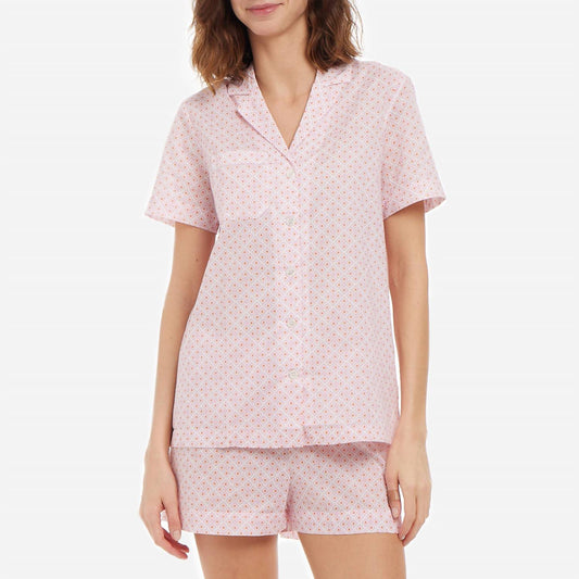 Ledbury Geometric Print Cotton Short Pajama Set