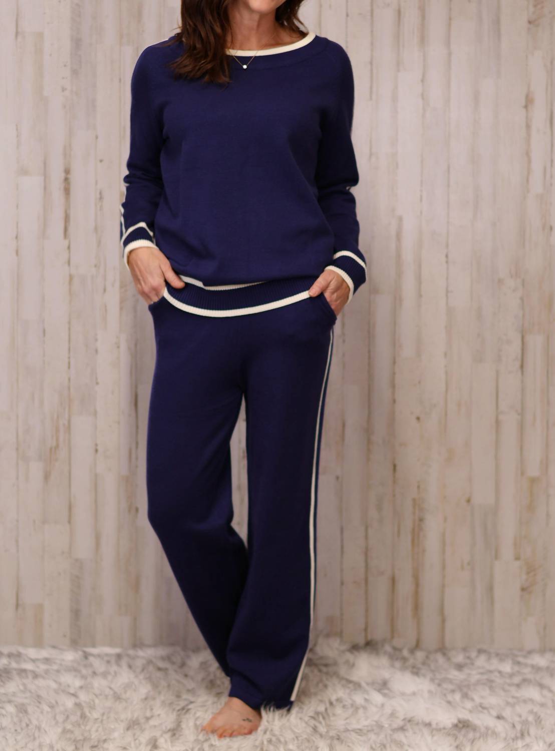 Joh Sabine Sweater Pant in blue - women's pants